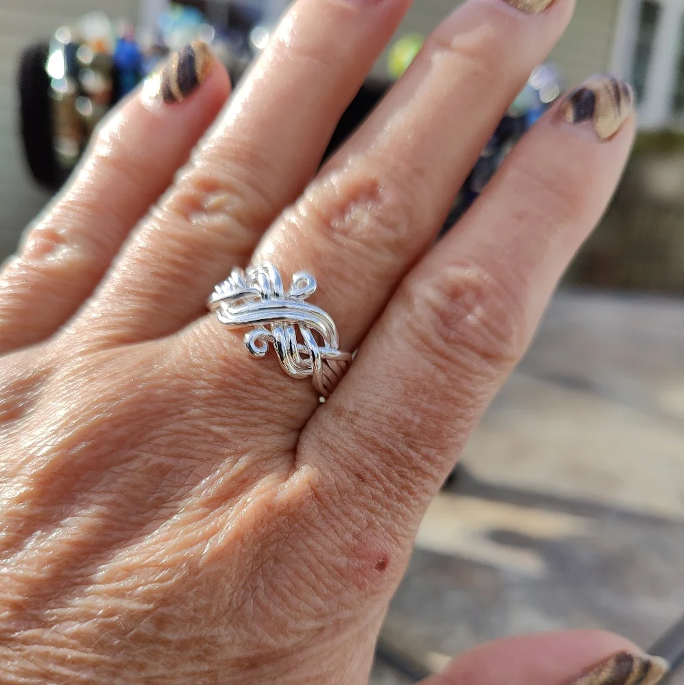 6-Band Infinity Puzzle Ring, 925 Sterling Silver, size 9 - Picture 8 of 8